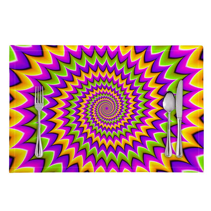 Twisted Colors Moving Optical Illusion Placemat