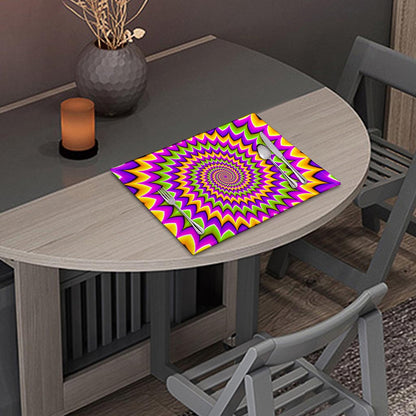 Twisted Colors Moving Optical Illusion Placemat