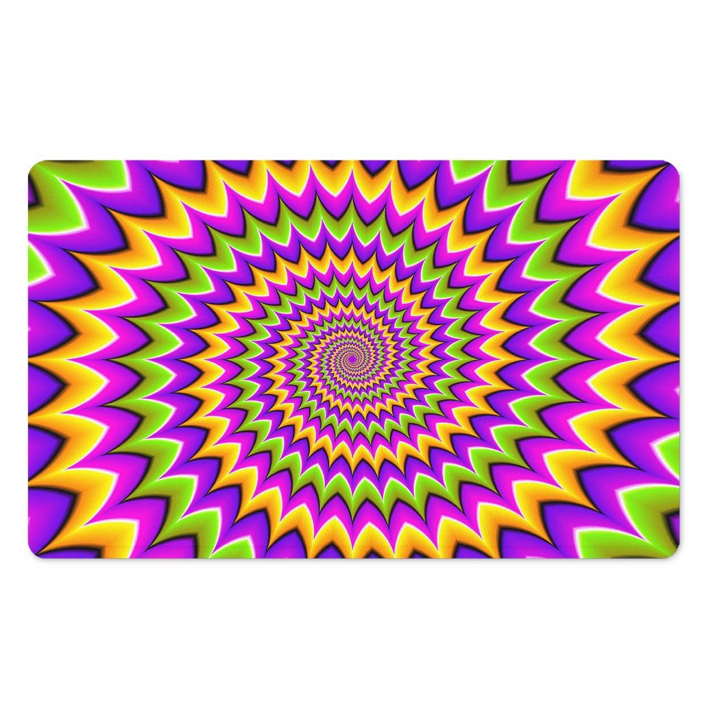 Twisted Colors Moving Optical Illusion Polyester Doormat