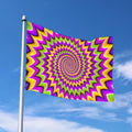 Twisted Colors Moving Optical Illusion Polyester Flag