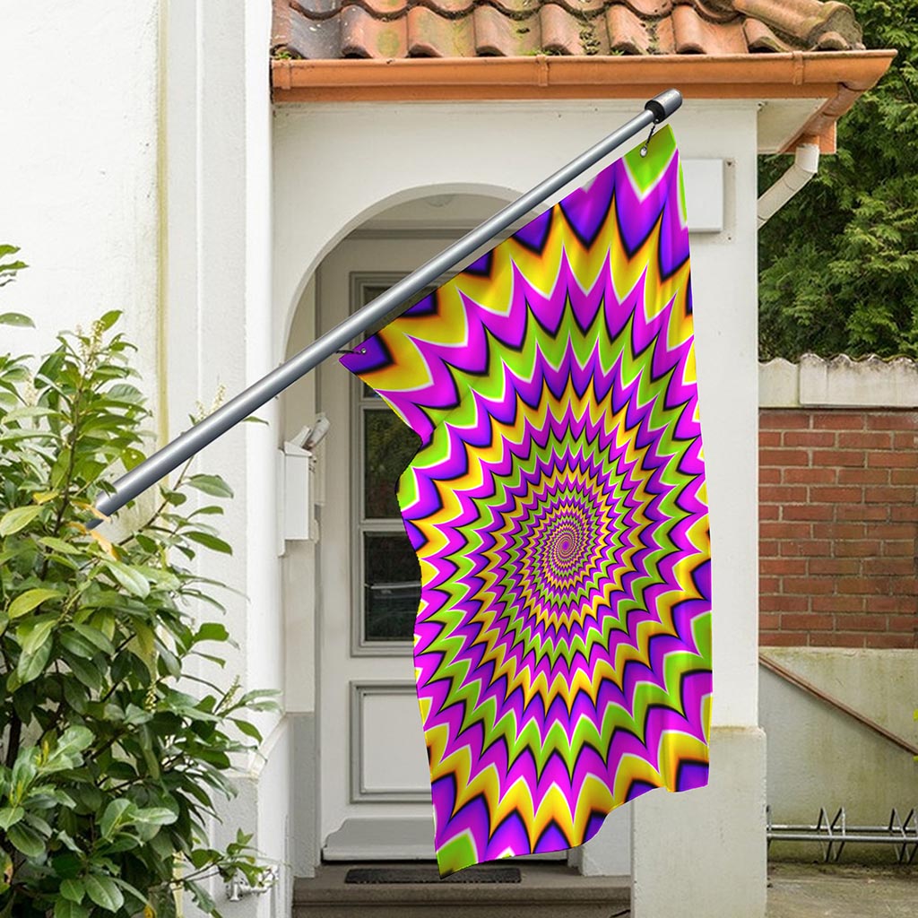 Twisted Colors Moving Optical Illusion Polyester Flag