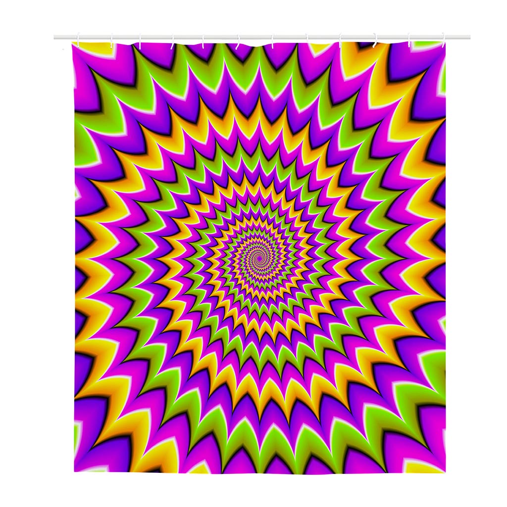 Twisted Colors Moving Optical Illusion Polyester Shower Curtain