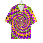 Twisted Colors Moving Optical Illusion Rayon Hawaiian Shirt