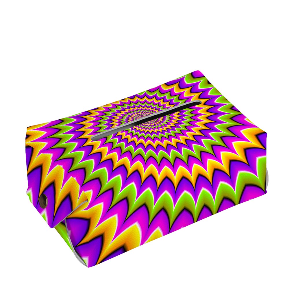 Twisted Colors Moving Optical Illusion Rectangle Tissue Box Cover