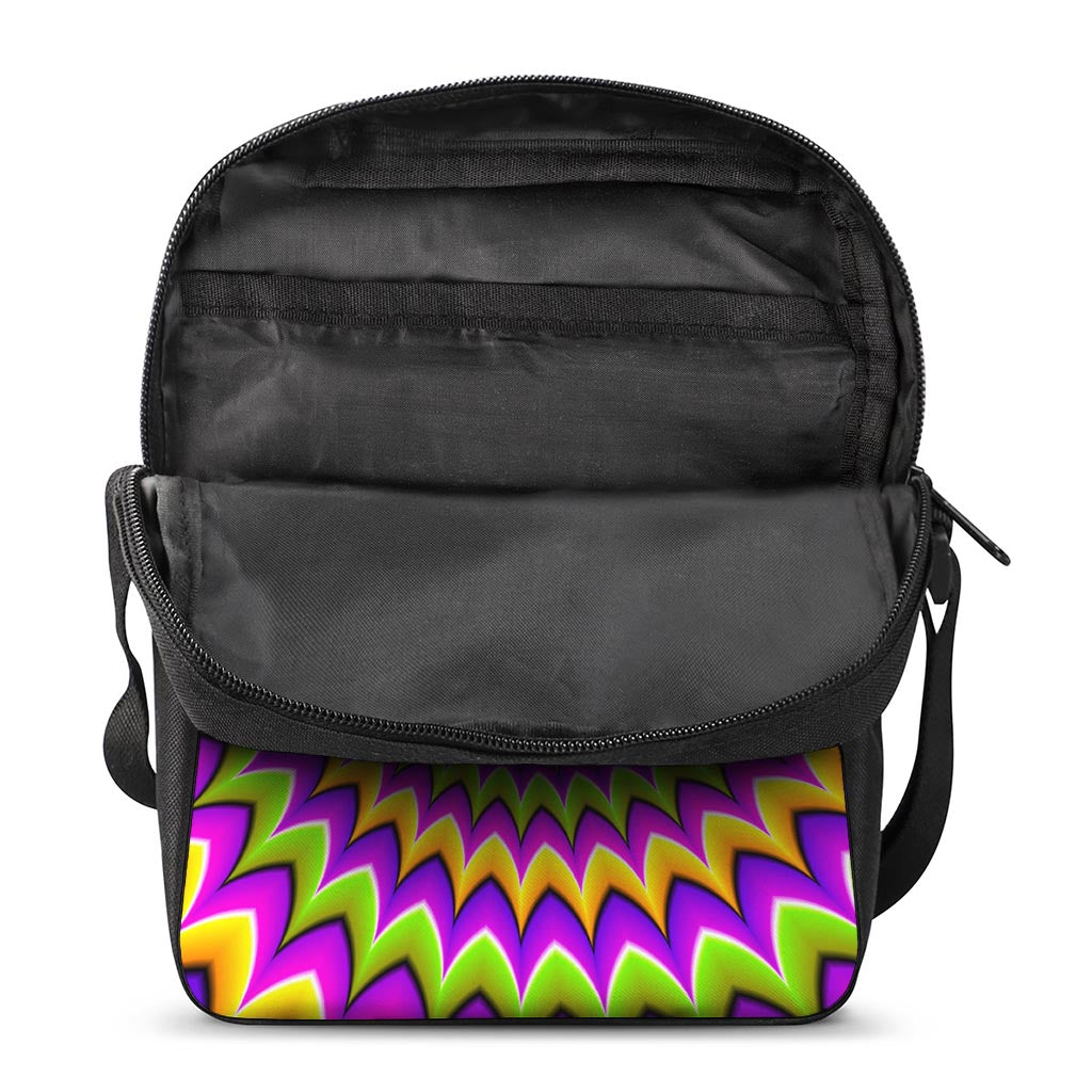 Twisted Colors Moving Optical Illusion Rectangular Crossbody Bag
