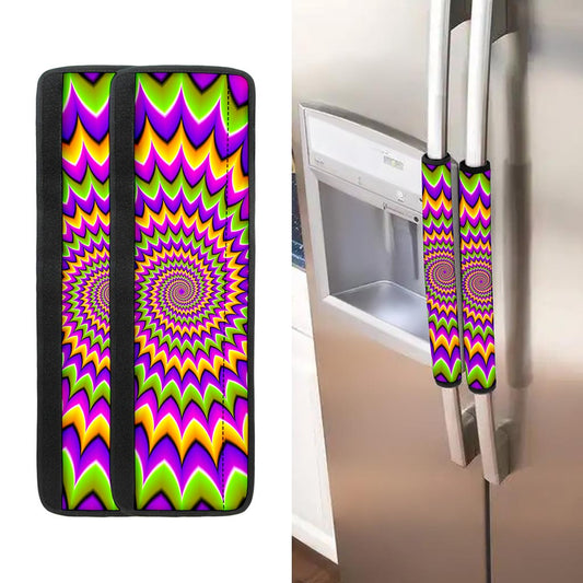 Twisted Colors Moving Optical Illusion Refrigerator Handle Covers