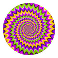 Twisted Colors Moving Optical Illusion Round Blanket
