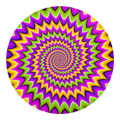 Twisted Colors Moving Optical Illusion Round Blanket