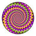 Twisted Colors Moving Optical Illusion Round Floor Mat