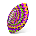 Twisted Colors Moving Optical Illusion Rugby Ball
