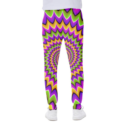 Twisted Colors Moving Optical Illusion Scuba Joggers