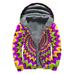 Twisted Colors Moving Optical Illusion Sherpa Lined Zip Up Hoodie