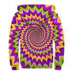 Twisted Colors Moving Optical Illusion Sherpa Lined Zip Up Hoodie