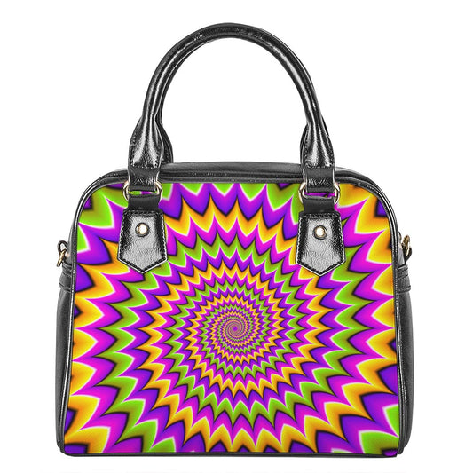 Twisted Colors Moving Optical Illusion Shoulder Handbag