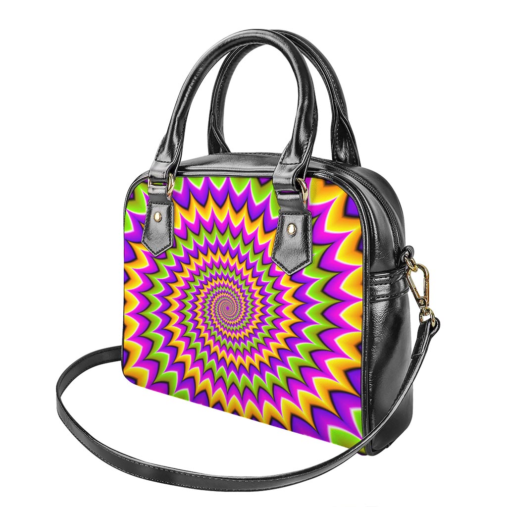 Twisted Colors Moving Optical Illusion Shoulder Handbag