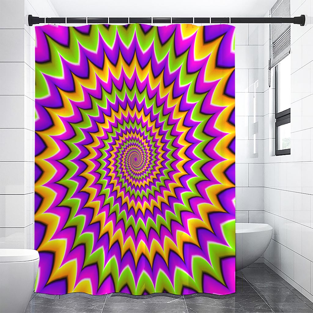 Twisted Colors Moving Optical Illusion Shower Curtain