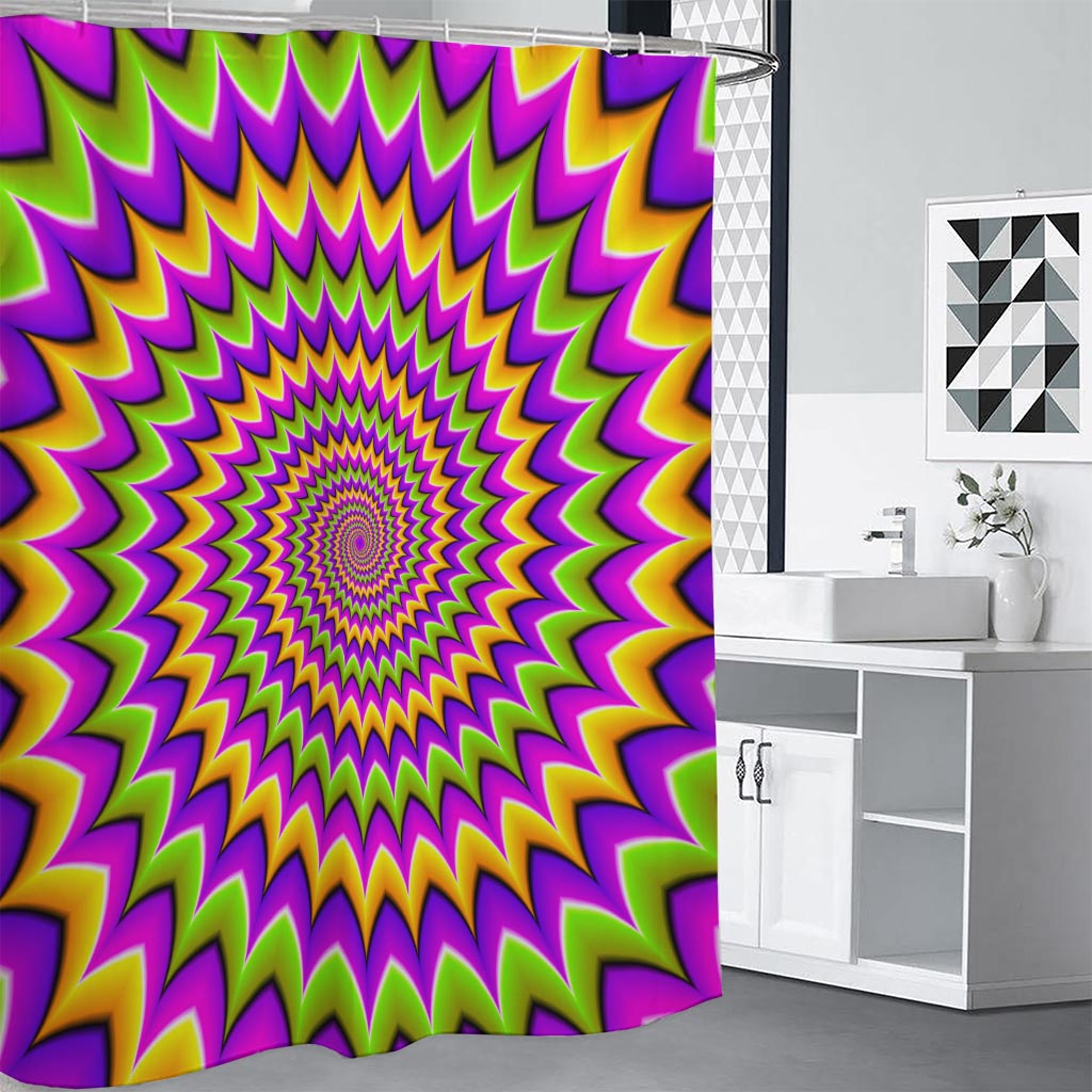 Twisted Colors Moving Optical Illusion Shower Curtain