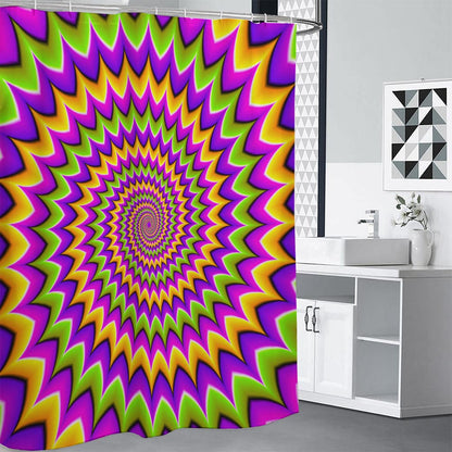 Twisted Colors Moving Optical Illusion Shower Curtain