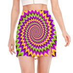 Twisted Colors Moving Optical Illusion Side Slit Mini Skirt
