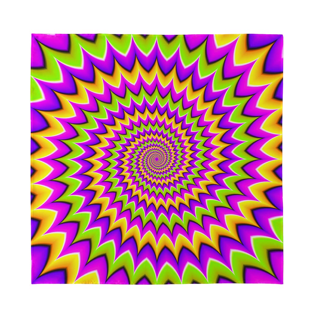 Twisted Colors Moving Optical Illusion Silk Bandana