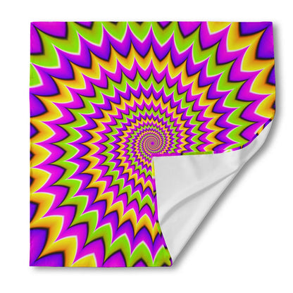 Twisted Colors Moving Optical Illusion Silk Bandana