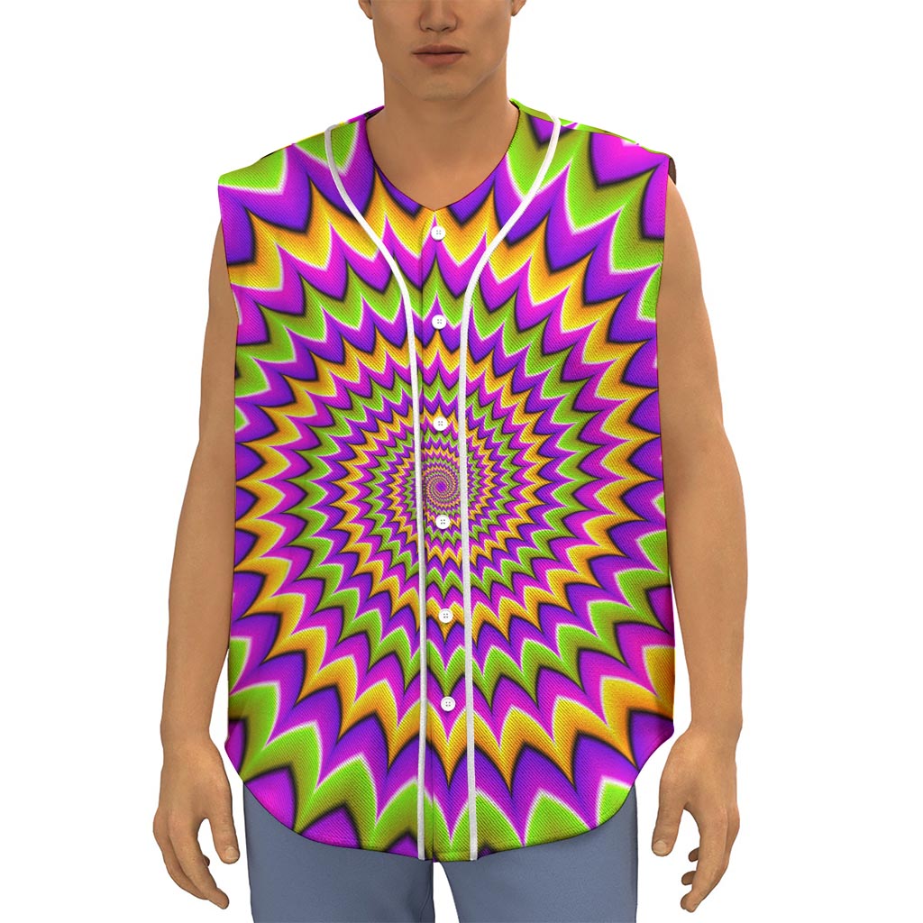 Twisted Colors Moving Optical Illusion Sleeveless Baseball Jersey