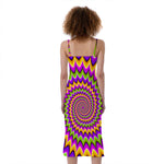 Twisted Colors Moving Optical Illusion Slim Fit Midi Cami Dress