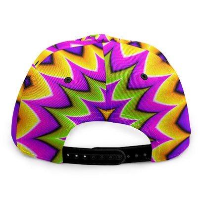Twisted Colors Moving Optical Illusion Snapback Cap