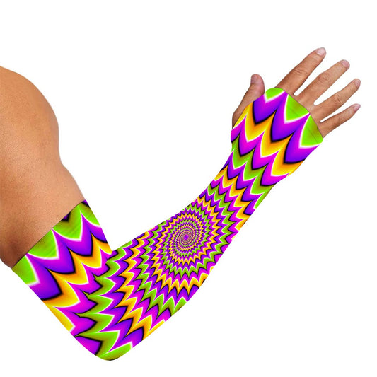 Twisted Colors Moving Optical Illusion Sun Protection Arm Sleeves