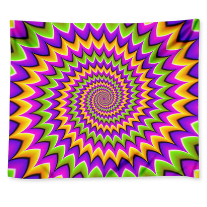 Twisted Colors Moving Optical Illusion Tapestry