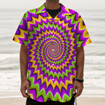 Twisted Colors Moving Optical Illusion Textured Short Sleeve Shirt
