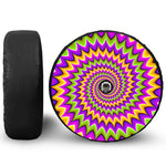 Twisted Colors Moving Optical Illusion Tire Cover With Camera Hole