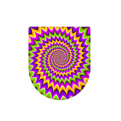 Twisted Colors Moving Optical Illusion Toilet Lid Cover