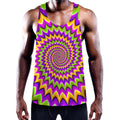 Twisted Colors Moving Optical Illusion Men's Workout Tank Top