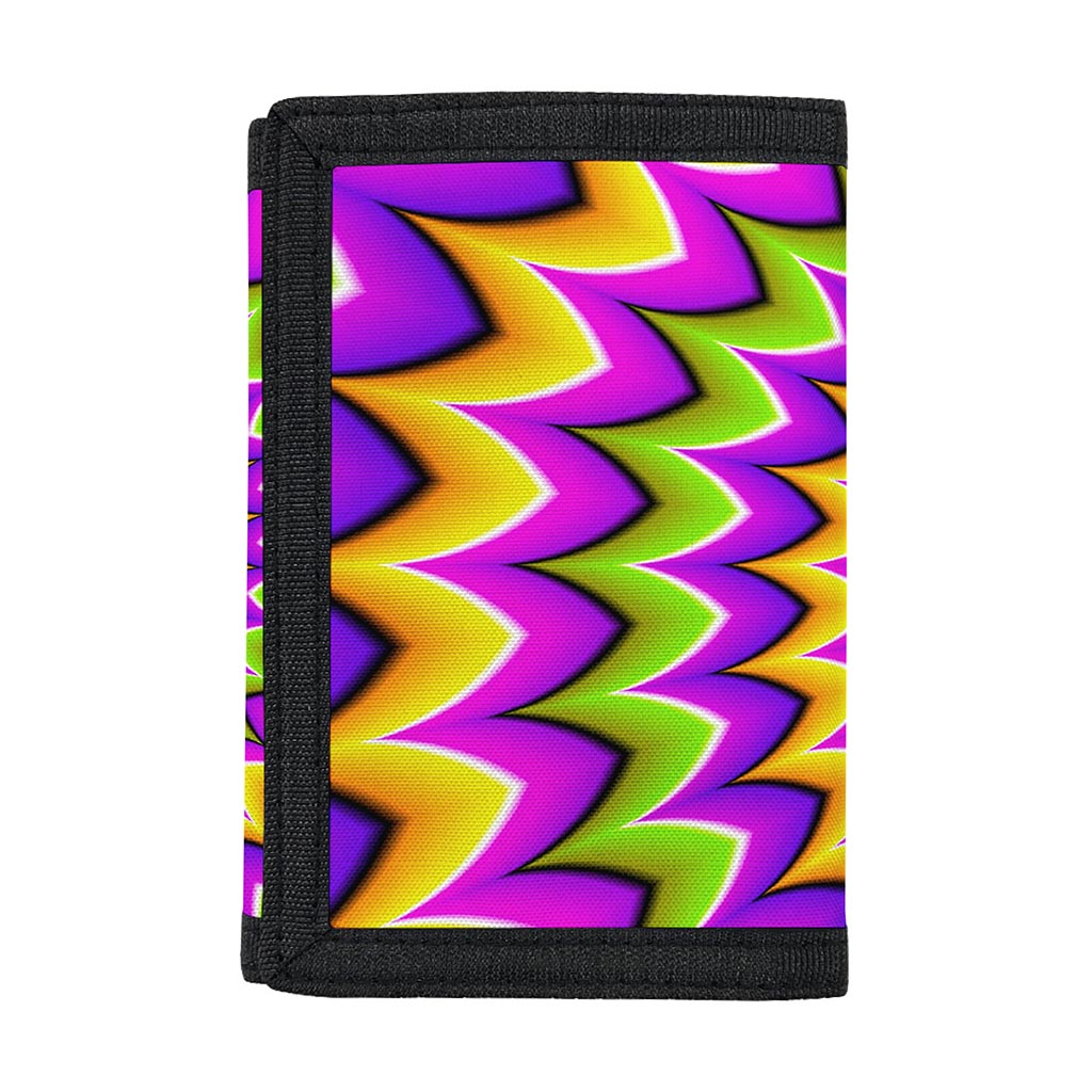 Twisted Colors Moving Optical Illusion Trifold Wallet