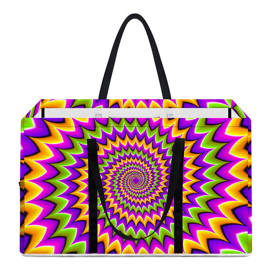 Twisted Colors Moving Optical Illusion Utility Tote Bag