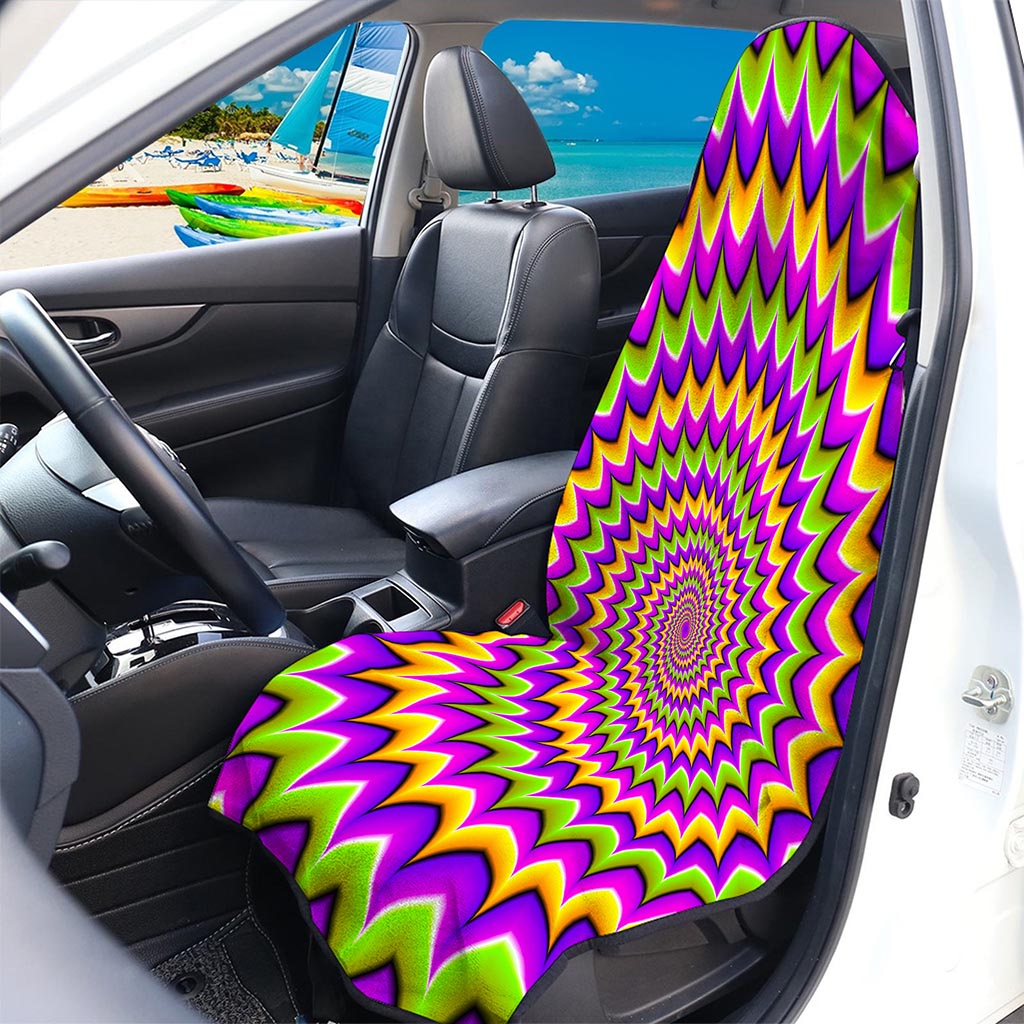 Twisted Colors Moving Optical Illusion Waterproof Car Seat Cover