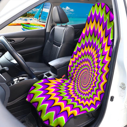 Twisted Colors Moving Optical Illusion Waterproof Car Seat Cover