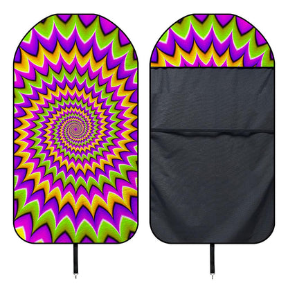 Twisted Colors Moving Optical Illusion Waterproof Car Seat Cover
