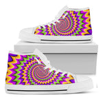 Twisted Colors Moving Optical Illusion White High Top Sneakers