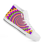 Twisted Colors Moving Optical Illusion White High Top Sneakers