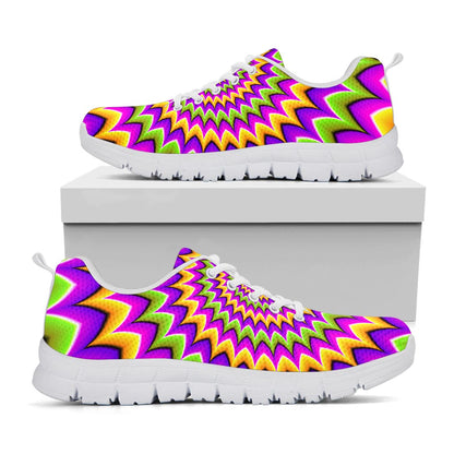 Twisted Colors Moving Optical Illusion White Running Shoes