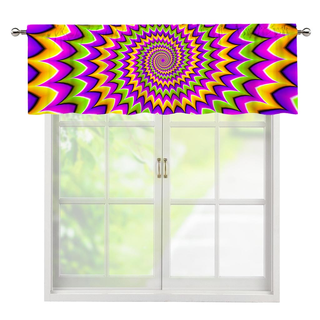 Twisted Colors Moving Optical Illusion Window Valance