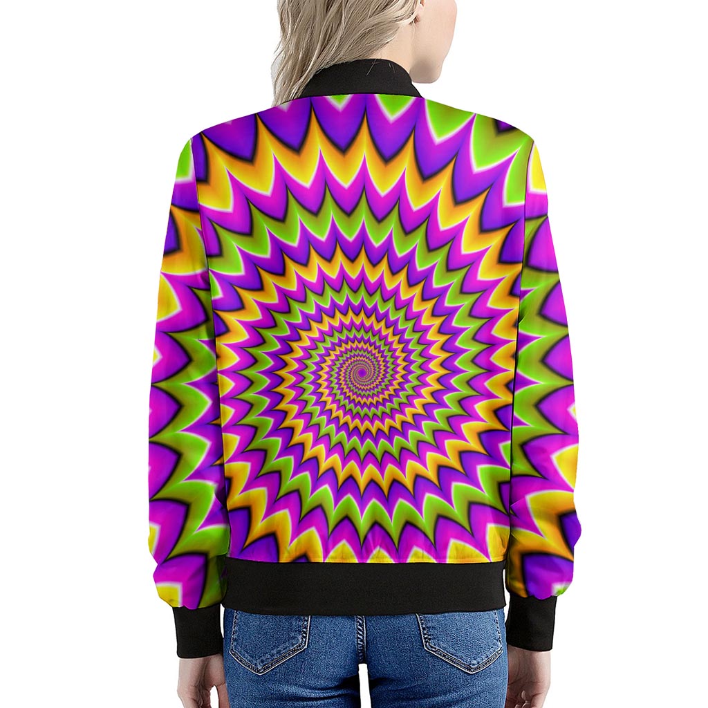 Twisted Colors Moving Optical Illusion Women's Bomber Jacket