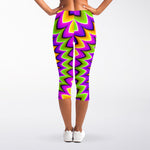 Twisted Colors Moving Optical Illusion Women's Capri Leggings