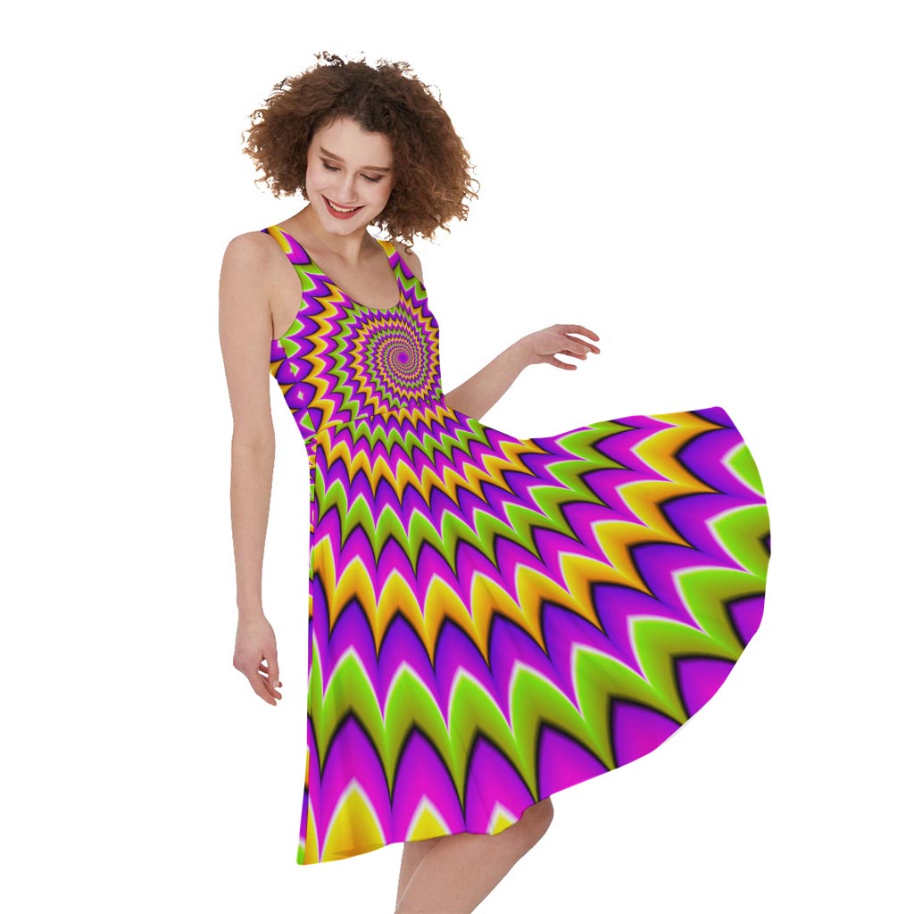 Twisted Colors Moving Optical Illusion Women's Sleeveless Dress