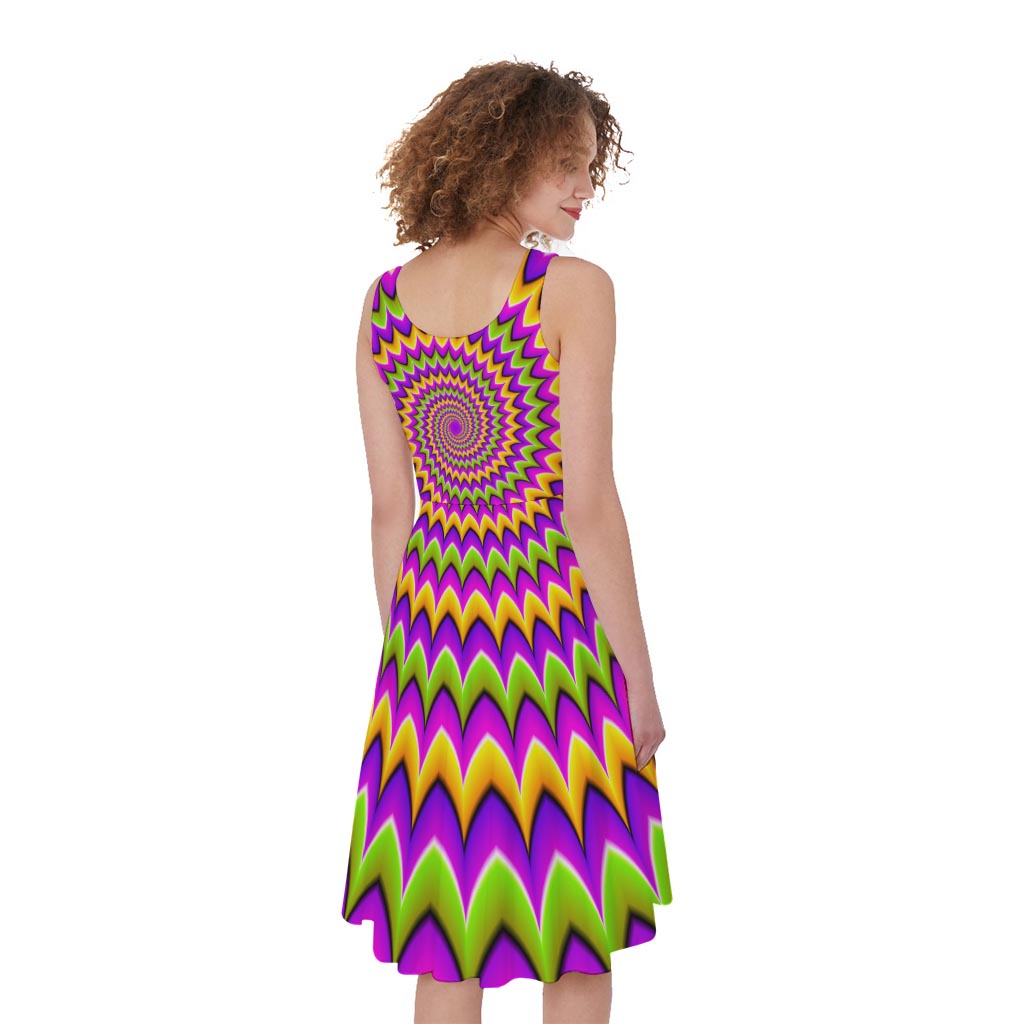 Twisted Colors Moving Optical Illusion Women's Sleeveless Dress