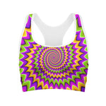 Twisted Colors Moving Optical Illusion Women's Sports Bra