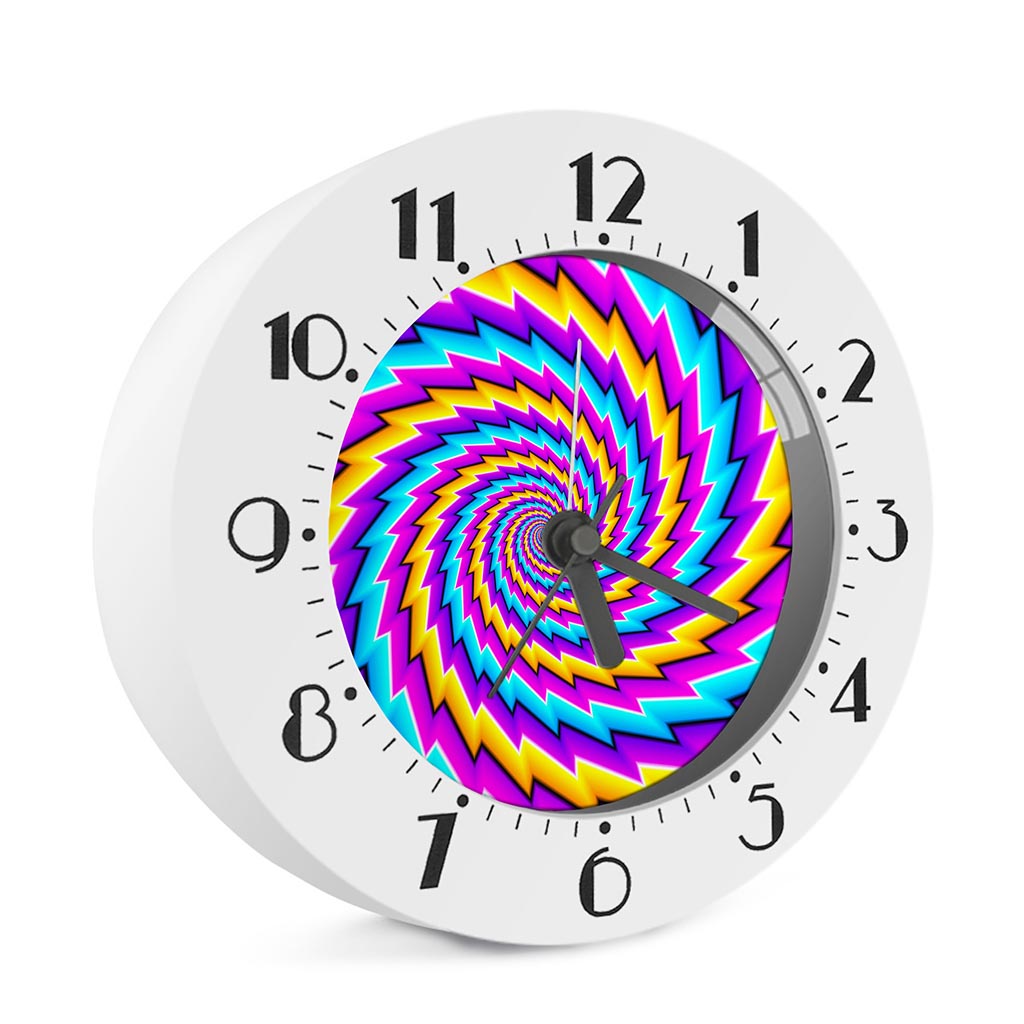 Twisted Spiral Moving Optical Illusion Alarm Clock