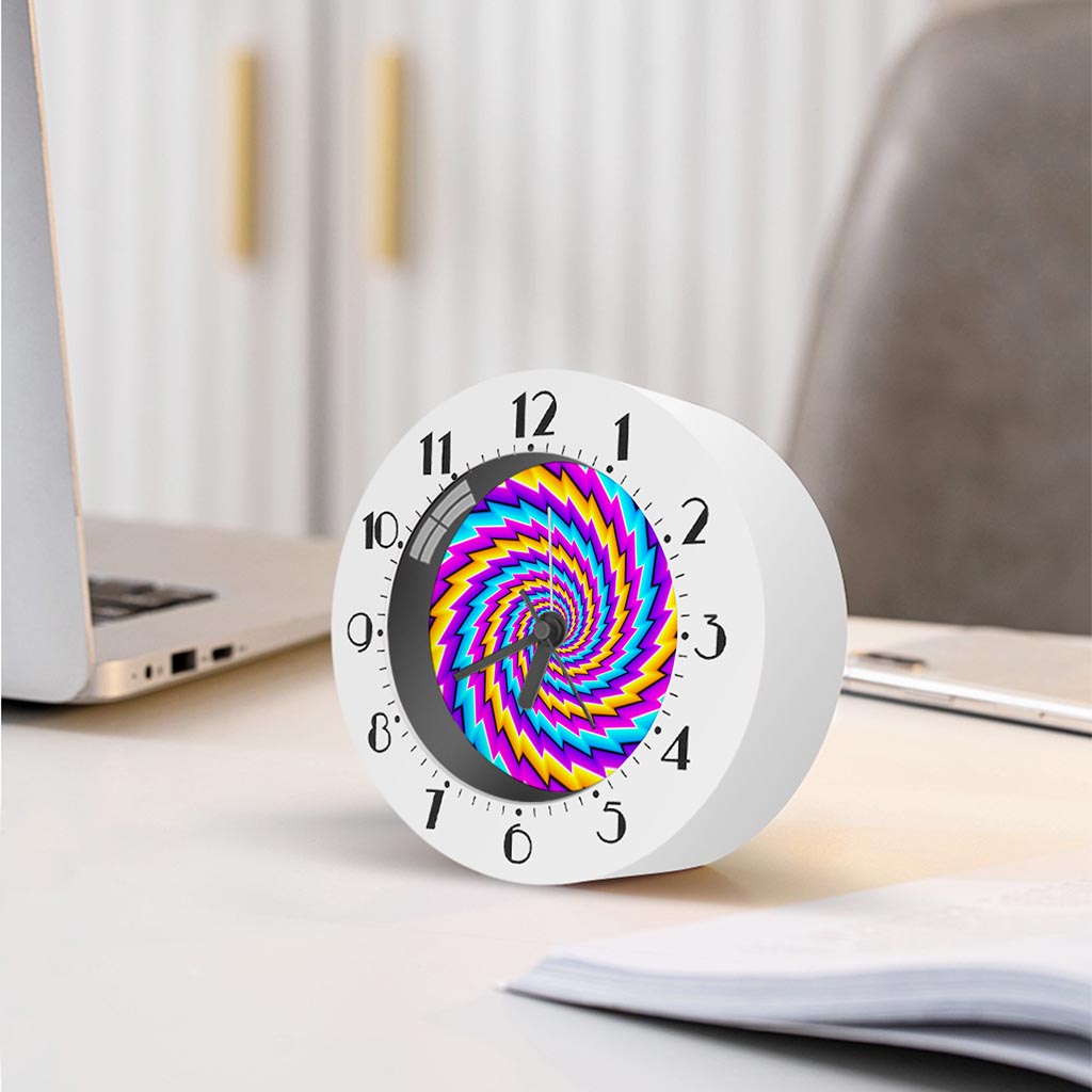 Twisted Spiral Moving Optical Illusion Alarm Clock